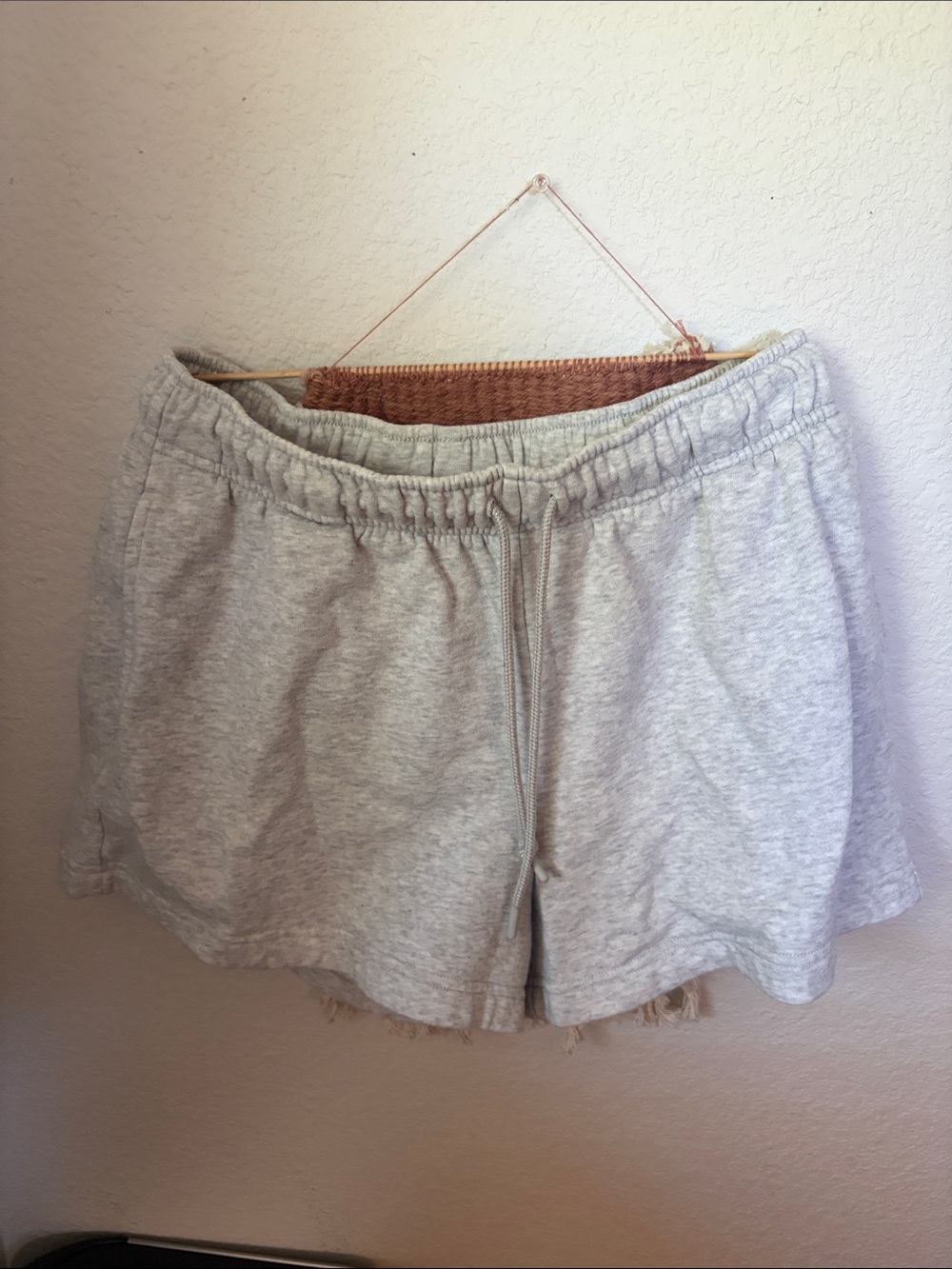 Zella Light Gray Athletic Drawstring Shorts - Picture 1 of 1
